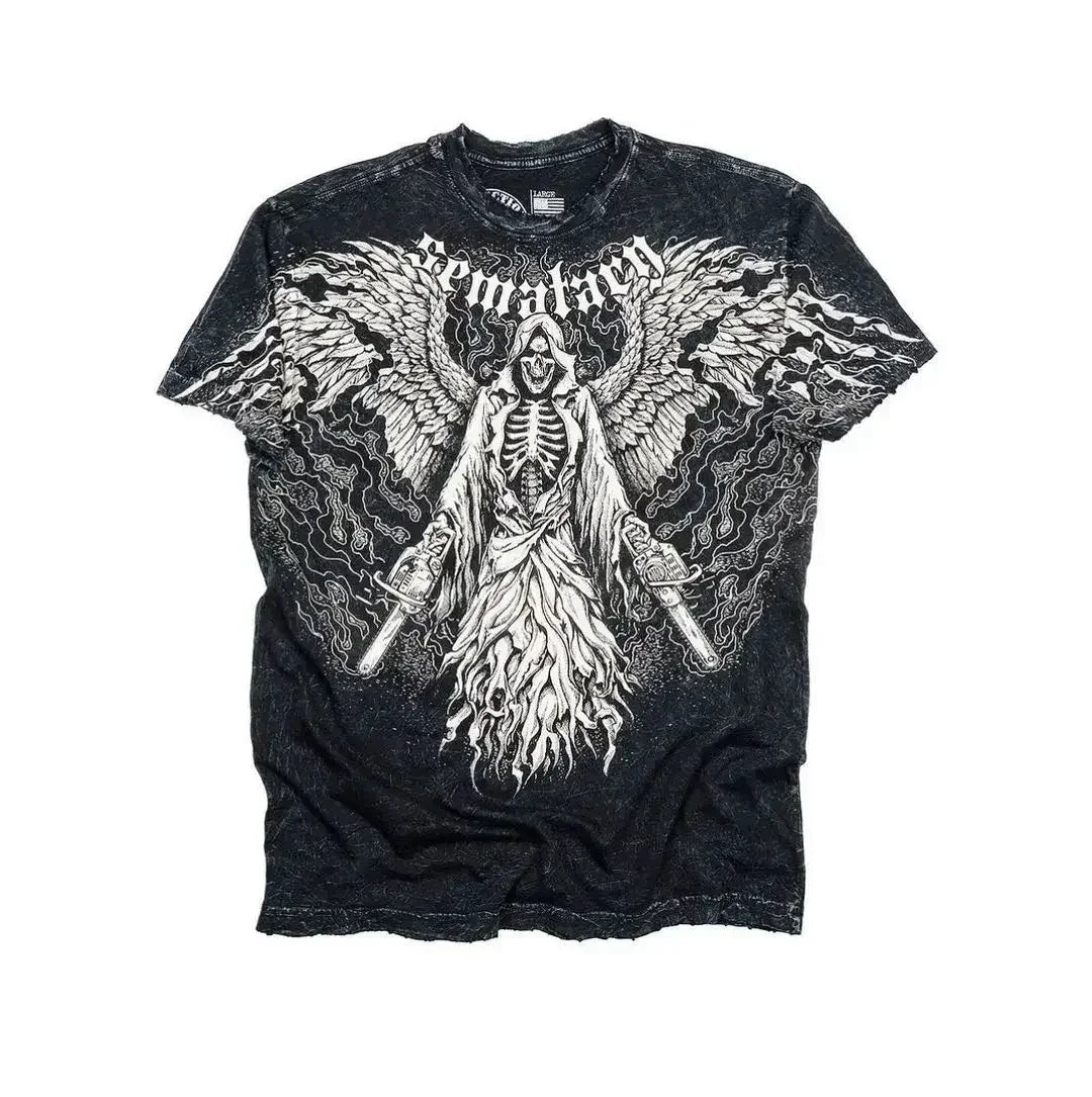 American retro cotton double-sided oversized