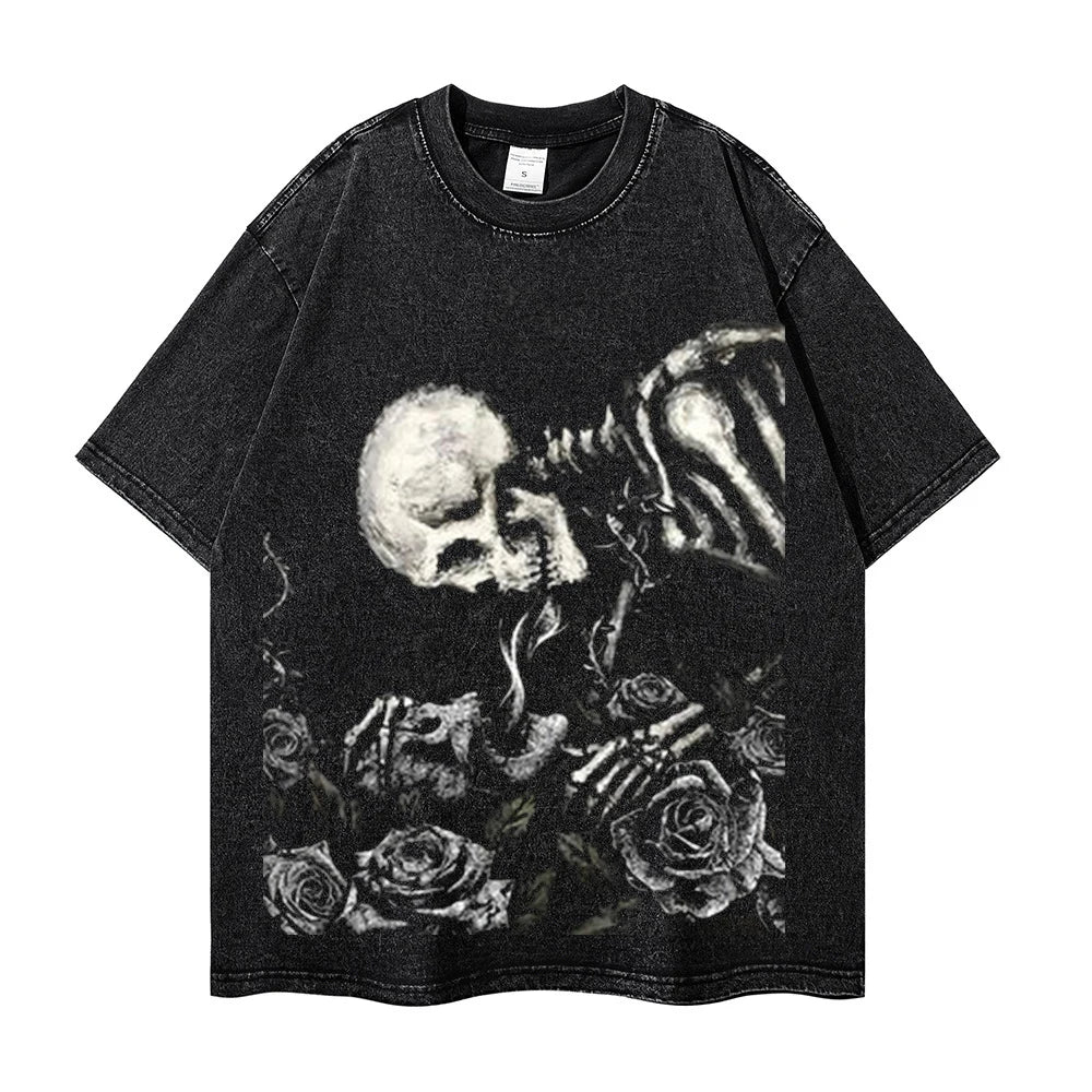 Retro Harajuku New Tee Skull T-Shirts Streetwear