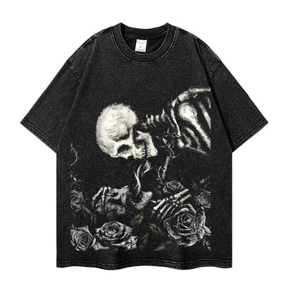 Retro Harajuku New Tee Skull T-Shirts Streetwear
