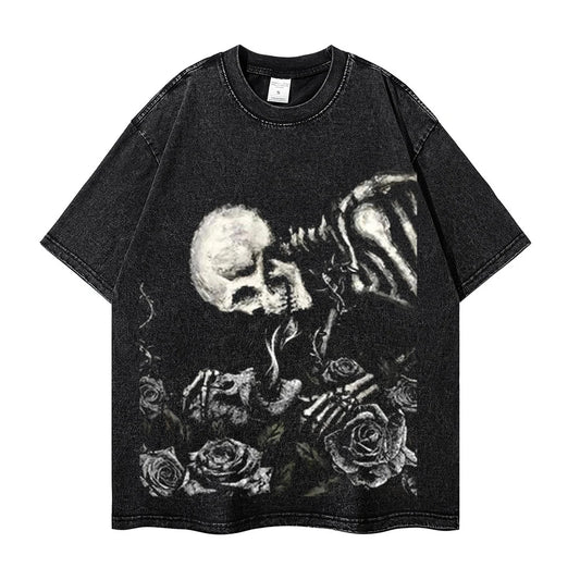 Retro Harajuku New Tee Skull T-Shirts Streetwear