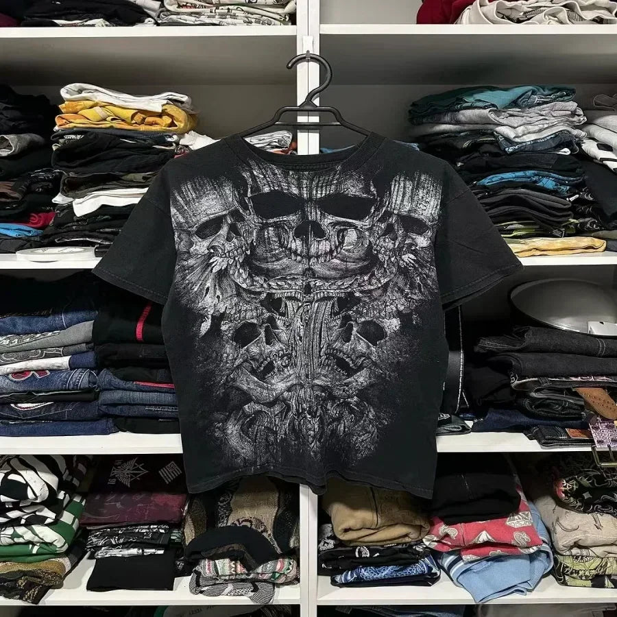 Y2K Popular Brands T shirt Fashion Round Neck Oversized shirt New Men Women Casual Gothic Clothing Short sleeve Tops Streetwear