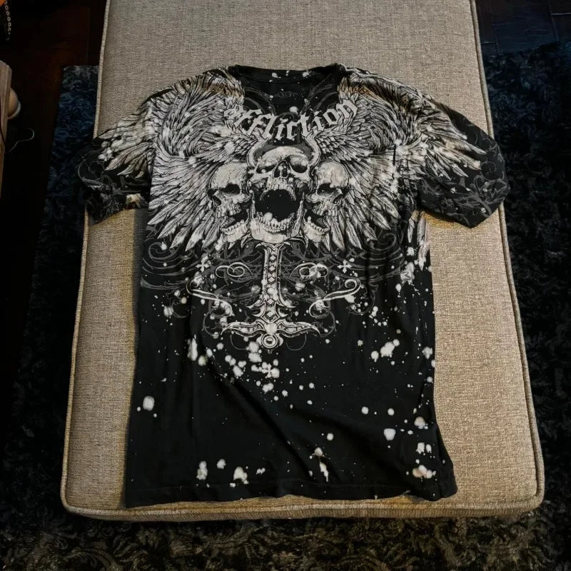 American retro cotton double-sided oversized