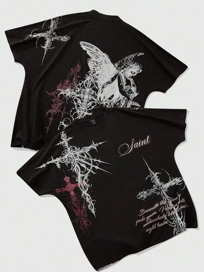 Y2K Popular Brands T shirt Fashion Round Neck Oversized shirt New Men Women Casual Gothic Clothing Short sleeve Tops Streetwear