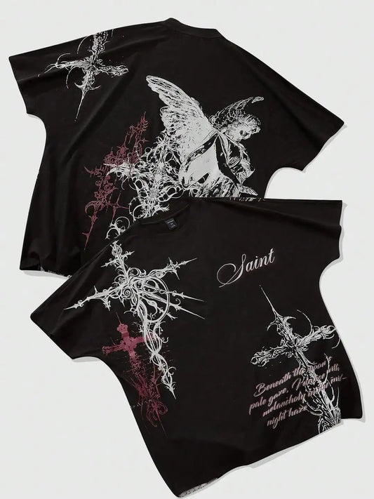 Y2K Popular Brands T shirt Fashion Round Neck Oversized shirt New Men Women Casual Gothic Clothing Short sleeve Tops Streetwear