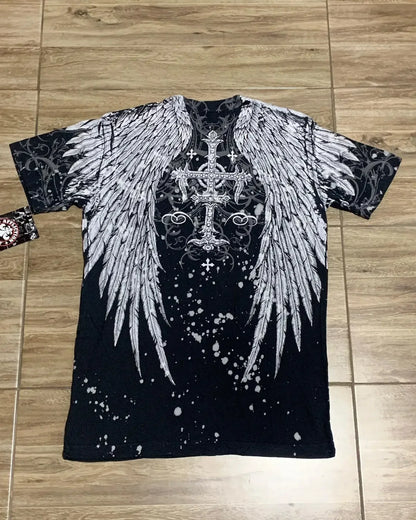American retro cotton double-sided oversized