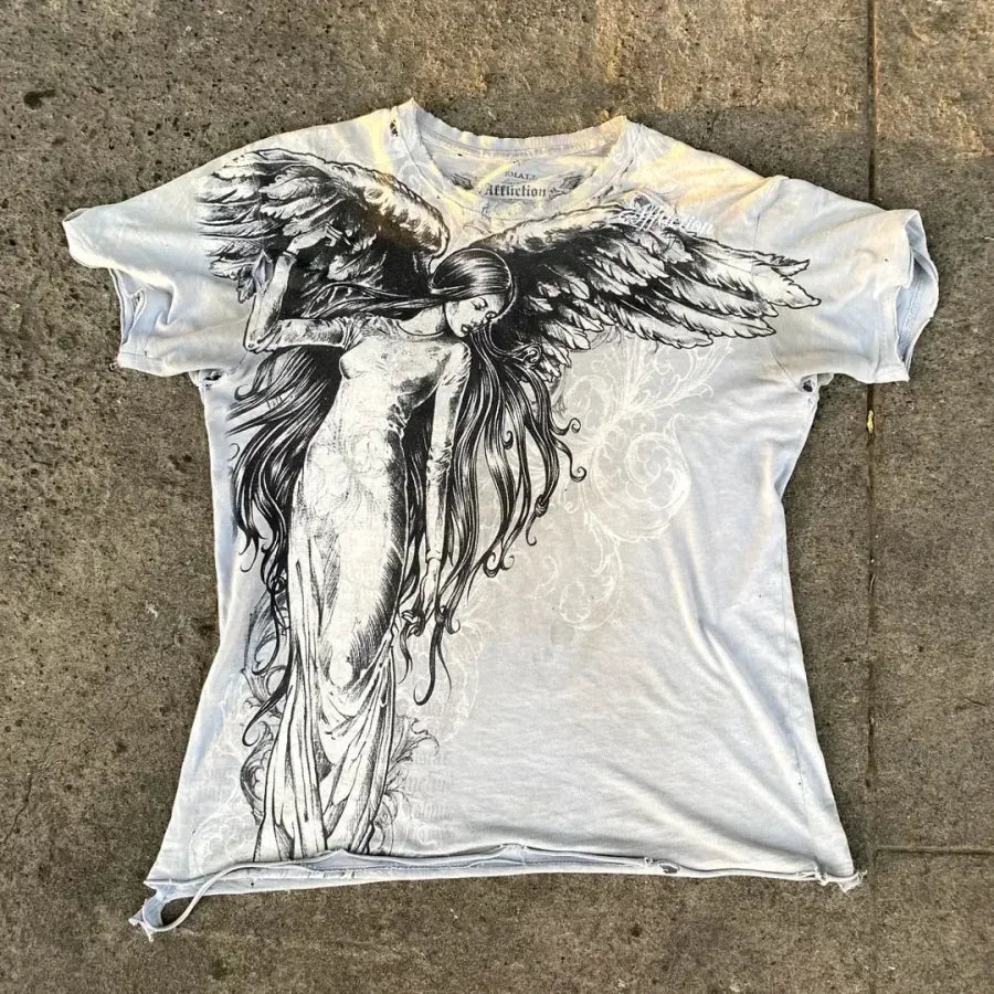 Y2K Popular Brands T shirt Fashion Round Neck Oversized shirt New Men Women Casual Gothic Clothing Short sleeve Tops Streetwear