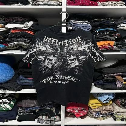 Y2K Popular Brands T shirt Fashion Round Neck Oversized shirt New Men Women Casual Gothic Clothing Short sleeve Tops Streetwear
