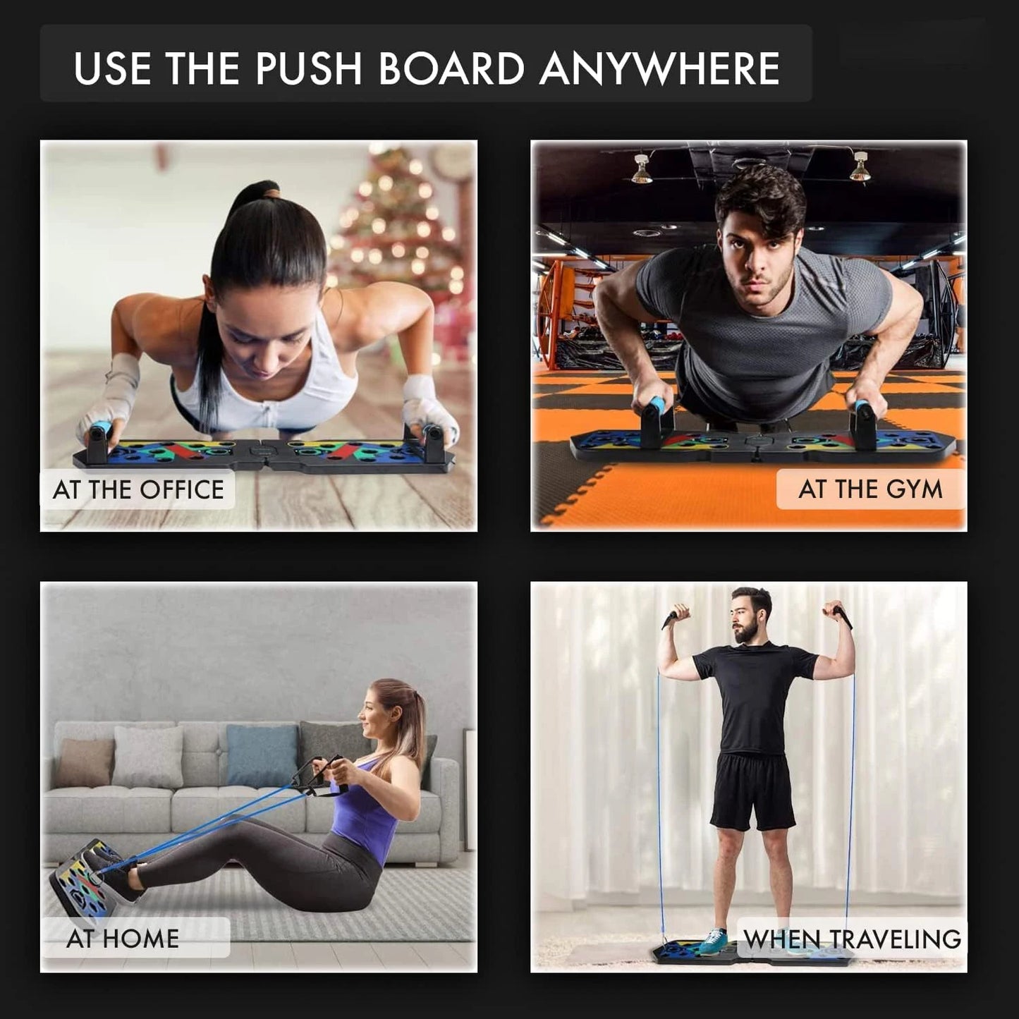 Household Multifunctional Push Up Training Board for Men's Chest and Abdominal Muscle Training Equipment Portable Push Up Board