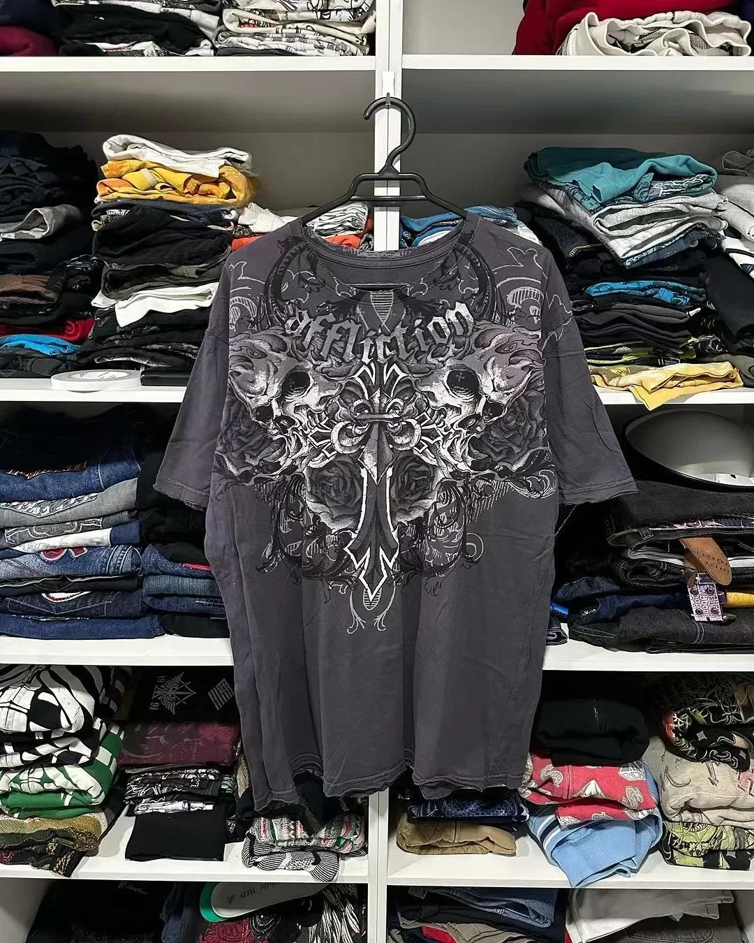 American retro cotton double-sided oversized
