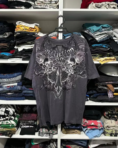 American retro cotton double-sided oversized