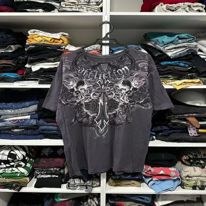 Y2K Popular Brands T shirt Fashion Round Neck Oversized shirt New Men Women Casual Gothic Clothing Short sleeve Tops Streetwear