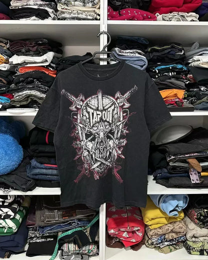 American retro cotton double-sided oversized
