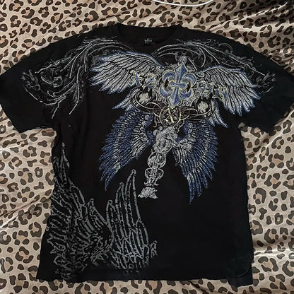 American retro cotton double-sided oversized